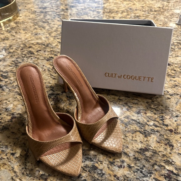 Cult of Coquette Gia Nude Reptile Heel - Picture 1 of 7